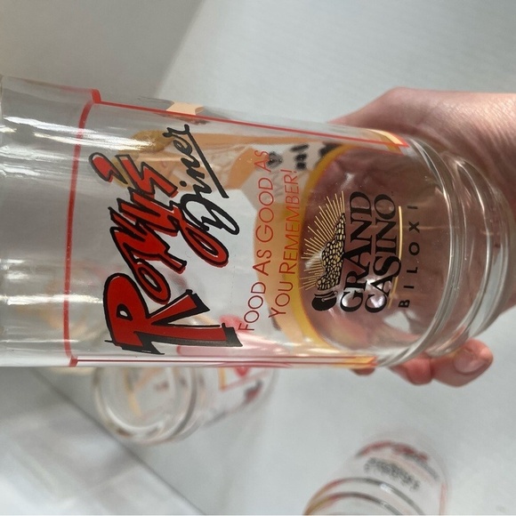 Coca-Cola Roxys Diner Grand Casino Biloxi Collectivle Glasses Set of 4 Vintage - Picture 5 of 7